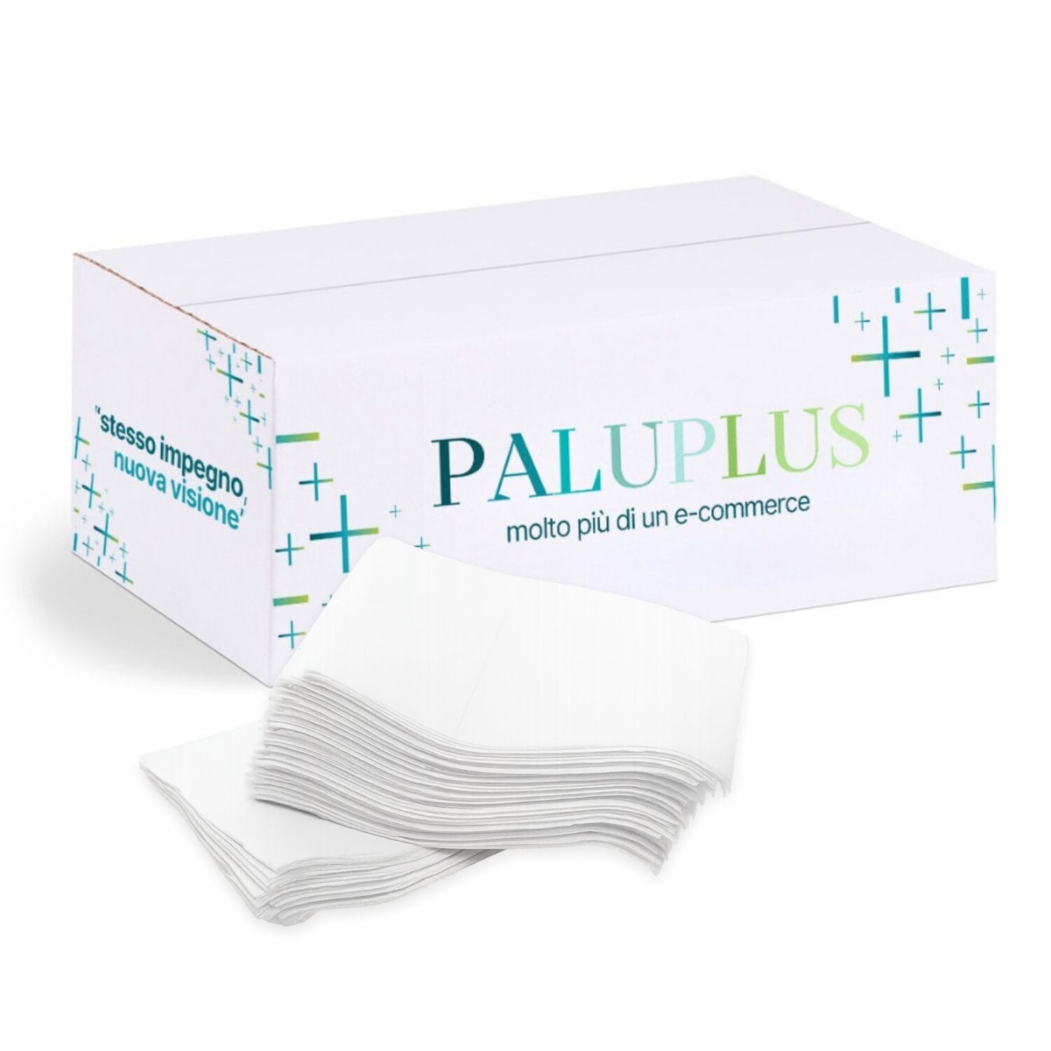 Scatola Paluplus con tovaglioli 17x17 cm in pura cellulosa – confezione professionale per bar e ristoranti