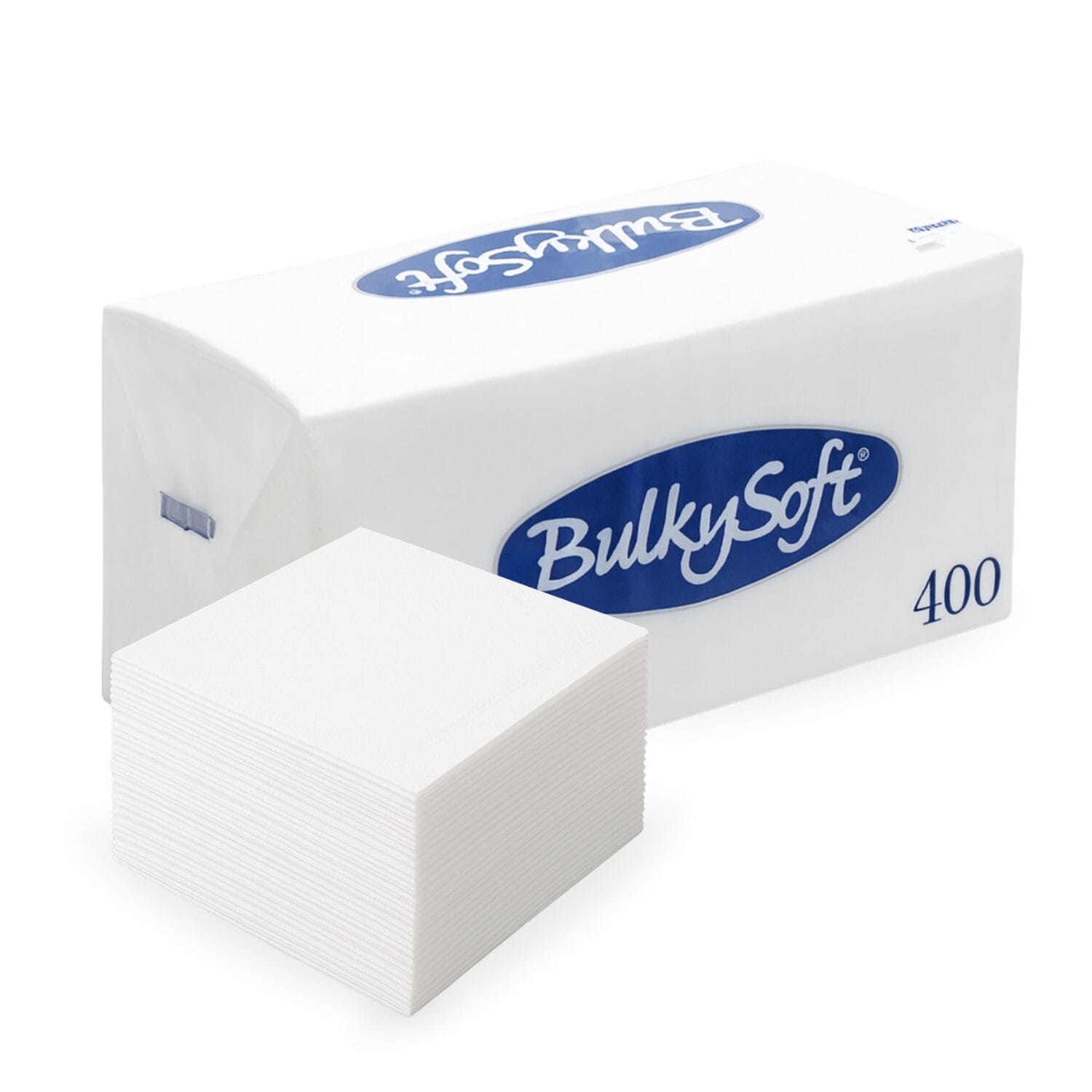 Confezione da 400 tovaglioli BulkySoft in pura cellulosa bianca per bar e ristoranti