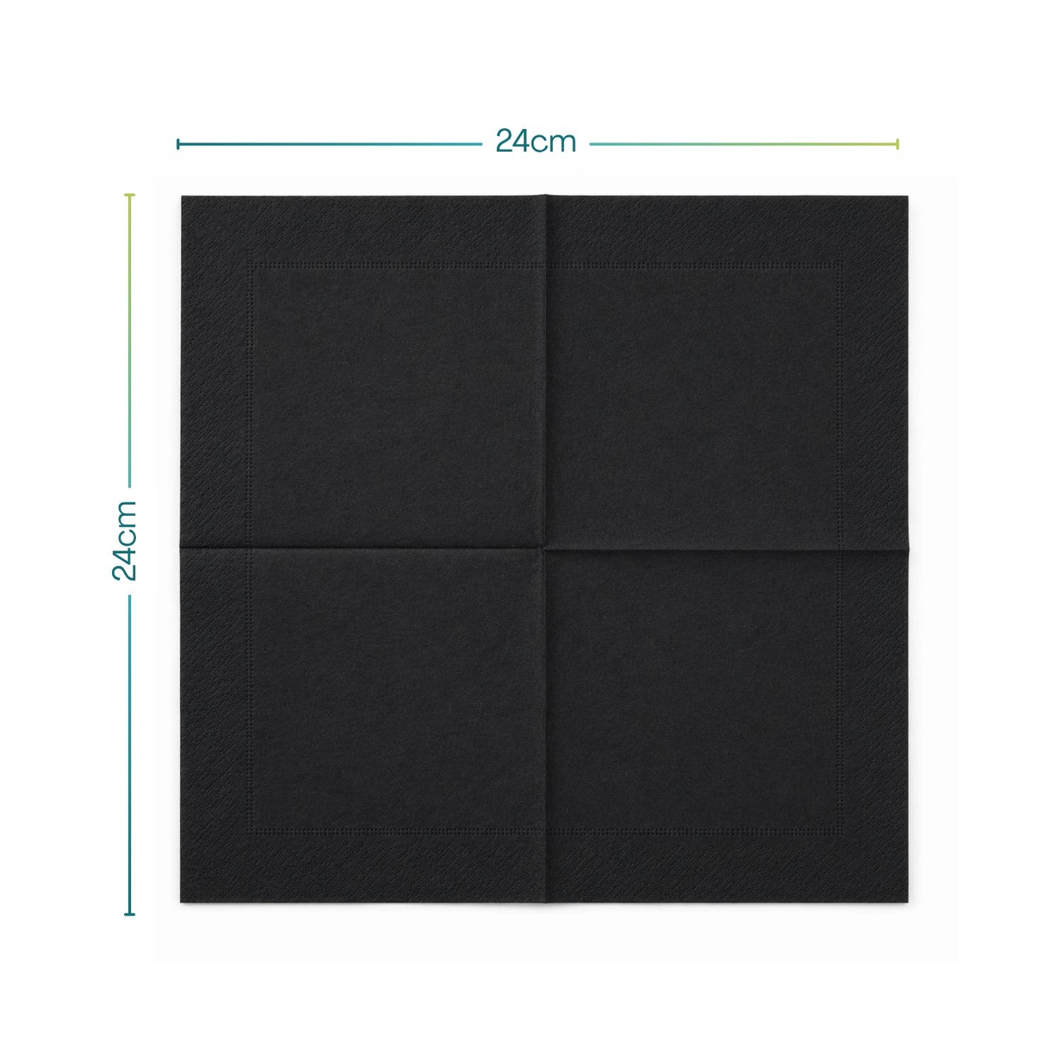 tovagliolini cocktail neri misura Tovagliolino nero 24x24 cm in carta doppio velo, formato quadrato