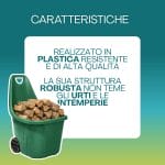 trolley da giardino verde caratteristiche Carrello da giardino verde in plastica resistente, robusto e adatto a uso esterno