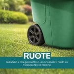 trolley da giardino verde ruote Ruote resistenti del carrello da giardino verde per movimento fluido