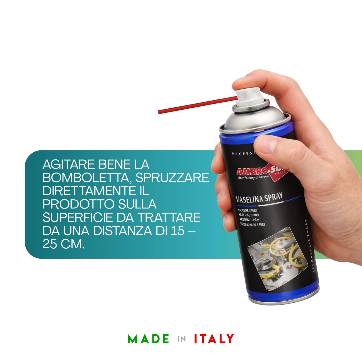 vaselina spray modo d'uso Vaselina spray Ambro-Sol 400 ml con cannuccia per applicazione precisa