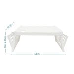 Vassoio da letto multifunzione 53x32 cm con altezza regolabile fino a 25 cm