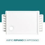 Ampio ripiano del vassoio da letto bianco con foro passacavo integrato