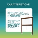 Zanzariera a rullo marrone con telaio e cassonetto in alluminio