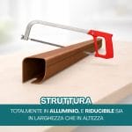 Struttura in alluminio della zanzariera a rullo marrone riducibile